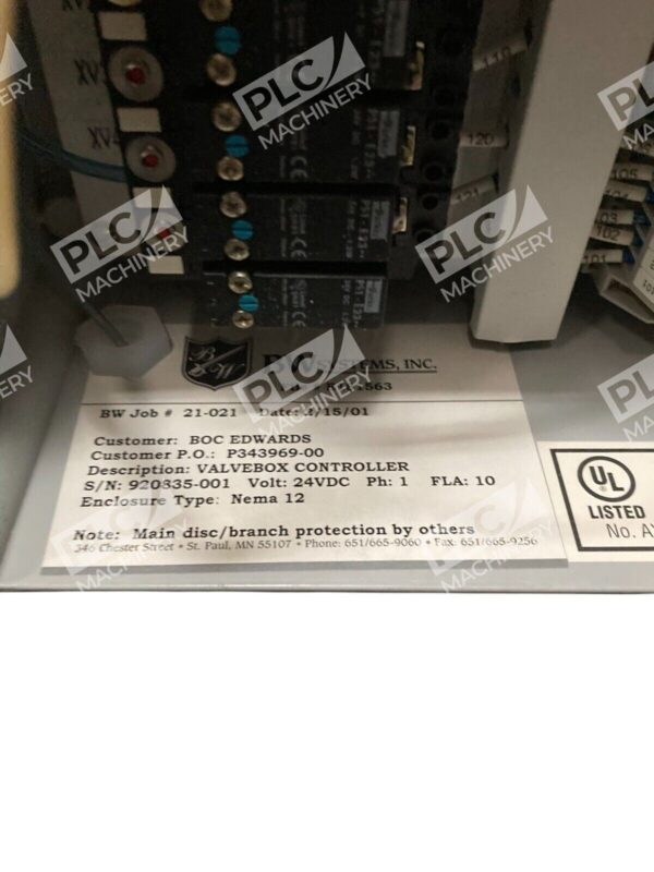 BOC Edwards 24VDC .5A CVB Controls Module Valve Box 920927-844 - Image 2
