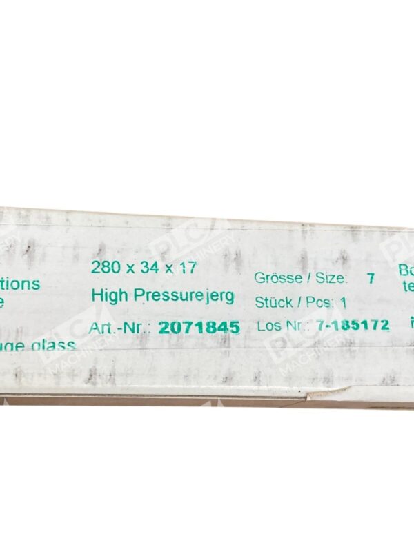 Jerguson Gauge & Valve 280x34x17 Size 7 Borosilicate Gauge Glass 2071845 - Image 4