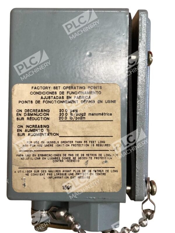 Square D Telemecanique 10A 600VAC 1-40psi Pressure Switch 9012 GAW-2 /C - Image 3