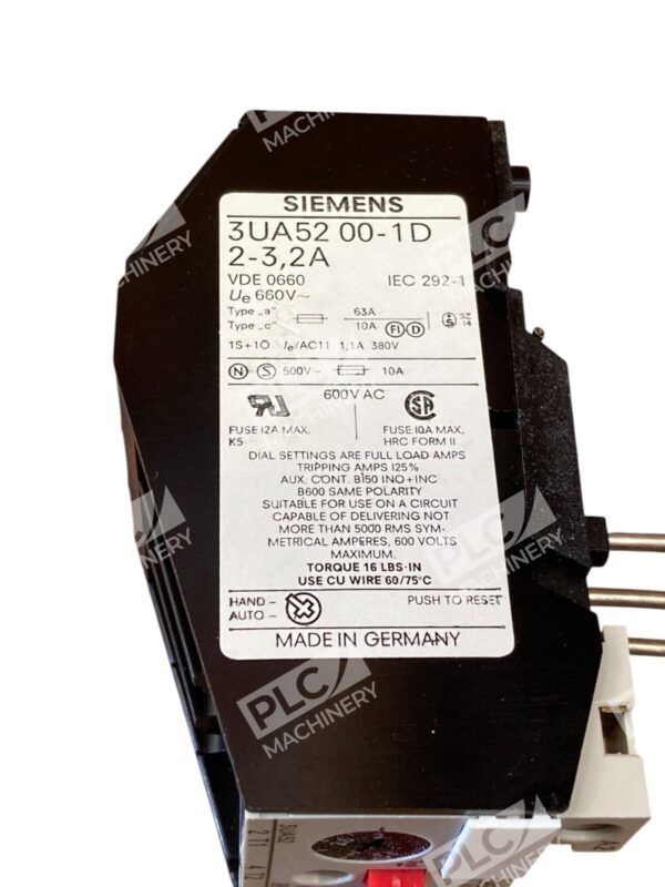 Siemens 3UA5 3UW1 2-3.2A Overload Relay 3UA5 00-1D - Image 5