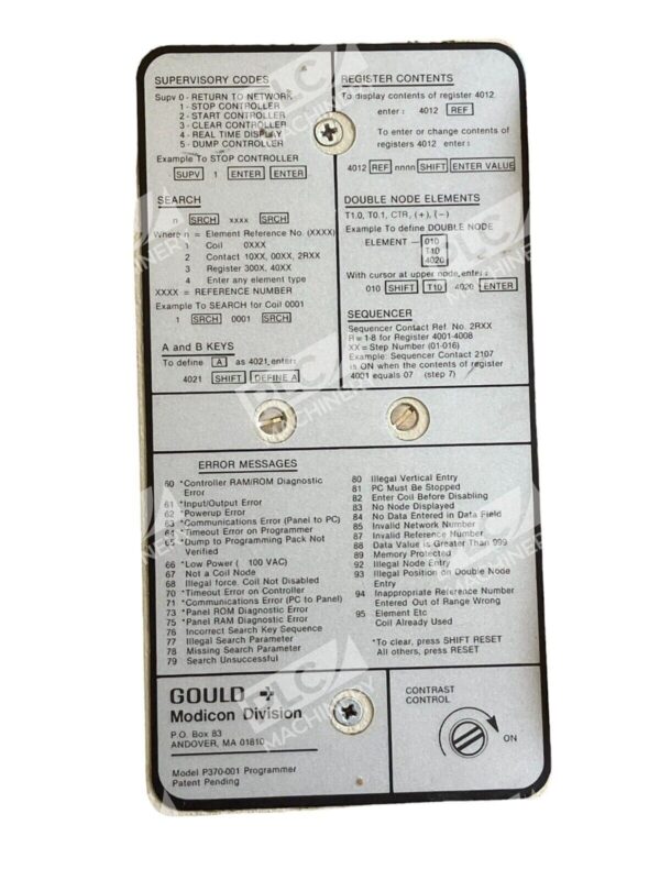 Gould Modicon P370-001 Micro84 Programmer - Image 3