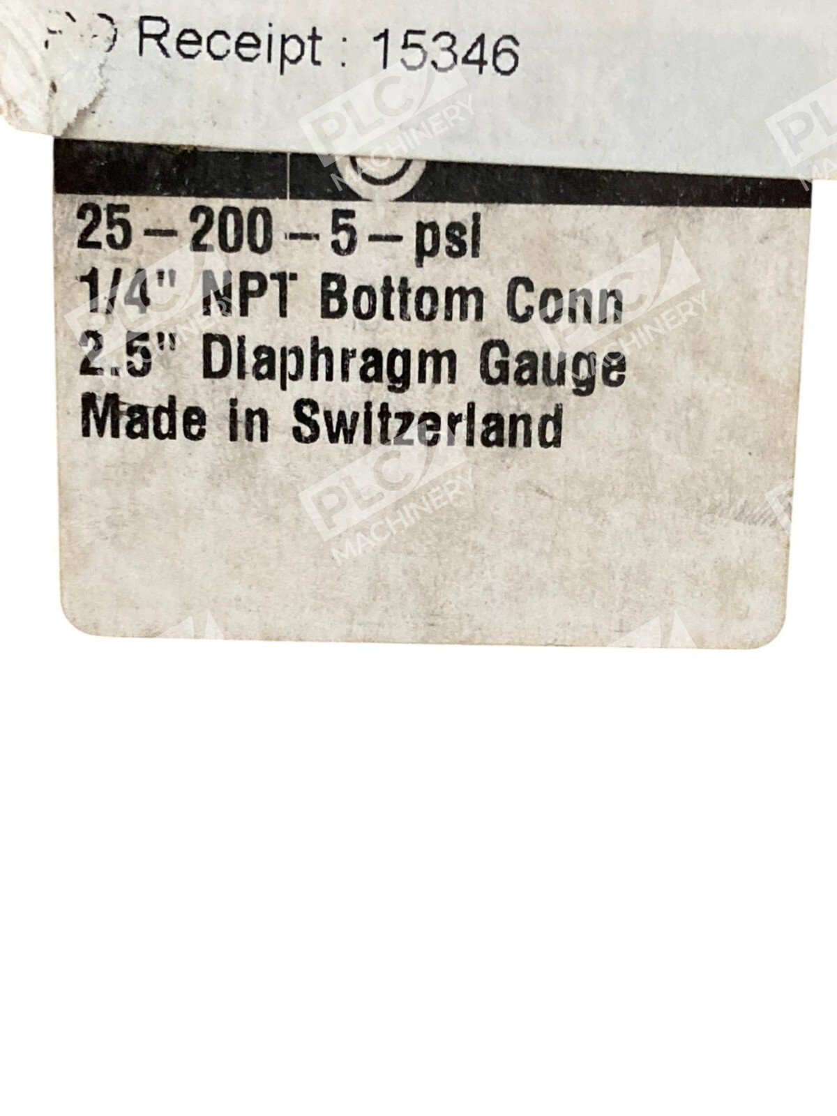 Noshok 1/4"NPT 2.5" 0-5PSI Diaphragm Pressure Gauge 25-200-5-PSI - Image 2