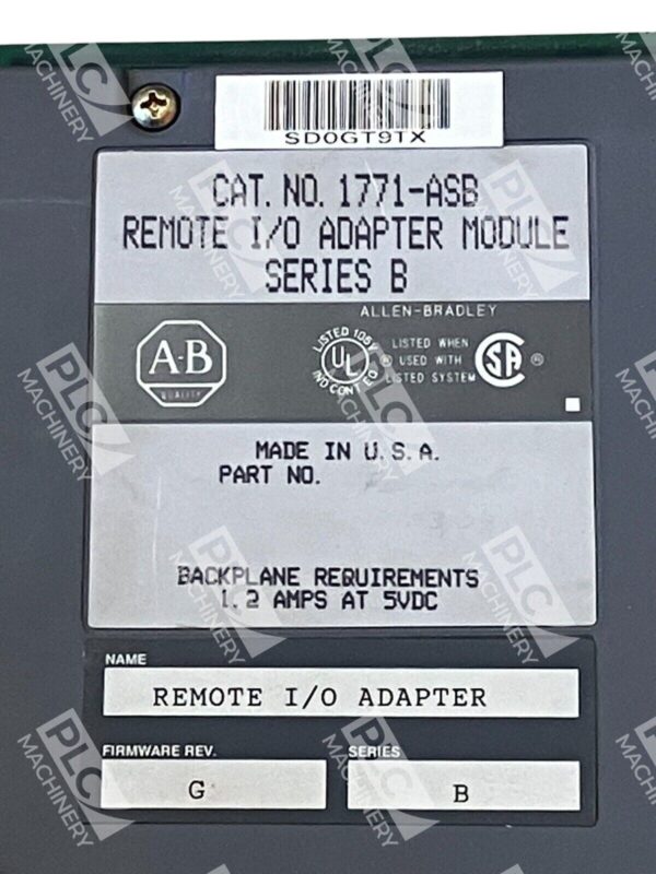 Allen Bradley Remote I/O Adapter 1771-ASB /B - Image 2
