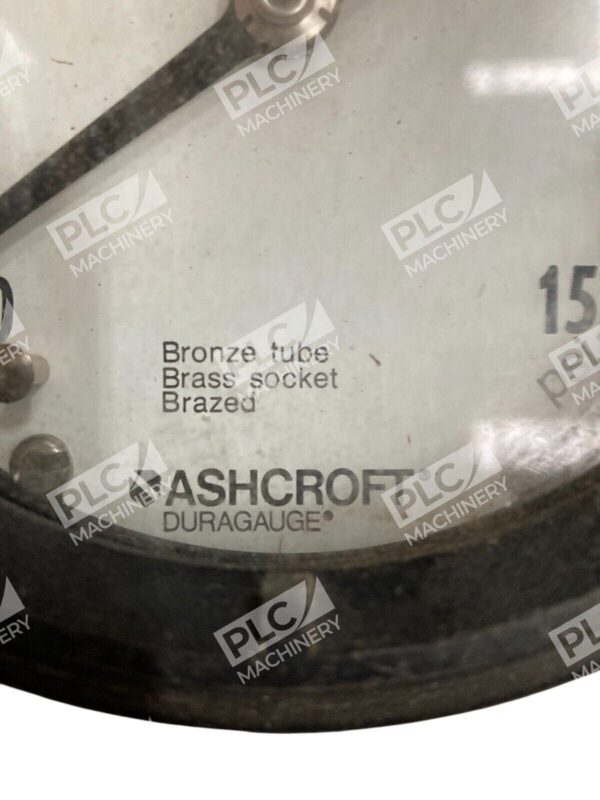 Ashcroft Duragauge Bronze Tube Brass Socket Brazed Pressure Gauge 0-15PSI - Image 2