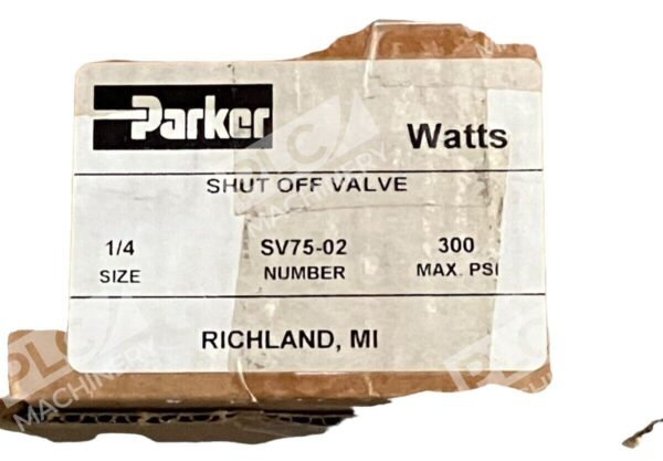 Parker SV75-02 Pneumatic Lockout Shut-Off Valve