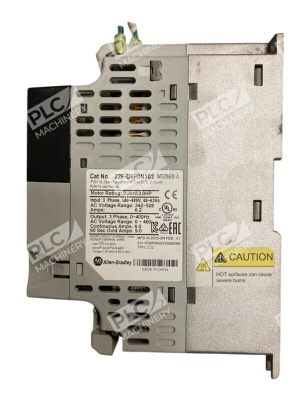 Allen Bradley Power Flex 4M 3 Phase 2.2kW/3.0HP AC Drive 22F-D6P0N103 /A - Image 2