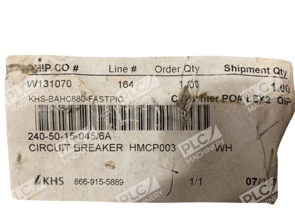 Westinghouse 3 Pole 3A Motor Circuit Protector Series C HMCP003A0C - Image 2