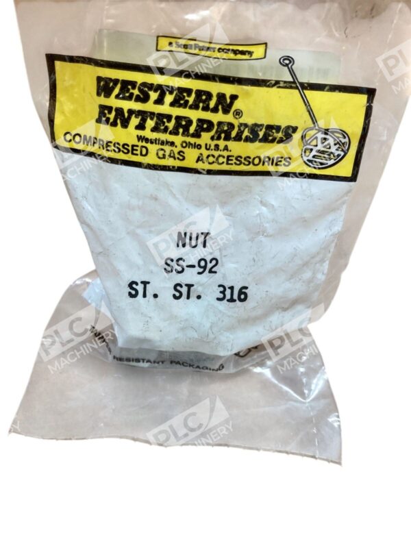 Western Enterprises Compressed Gas Accessories ST. ST. 316 Nut SS-92 - Image 2