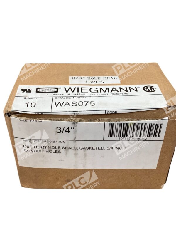 Hubbell Wiegmann Oil Tight Hole Seals Gasketed 3/4" Holes WAS075 (Box of 10) - Image 2