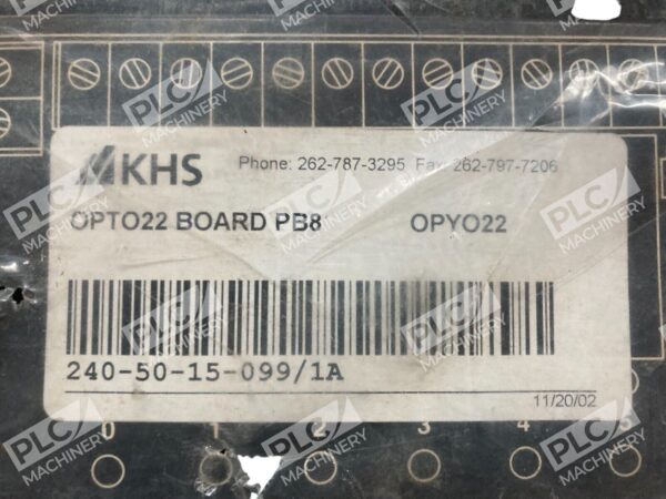 Opto22 KHS OPYO22 I/O Module Rack PB8