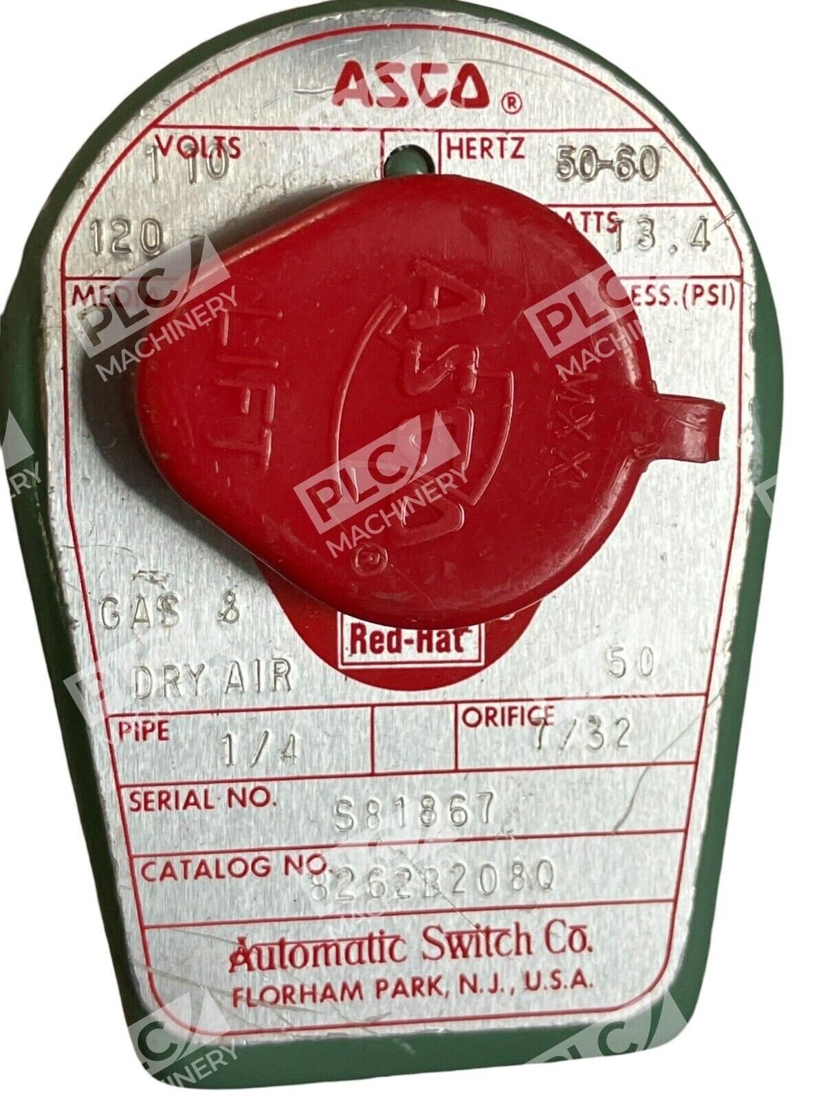 ASCO 8262B208Q Red Hat - Image 2