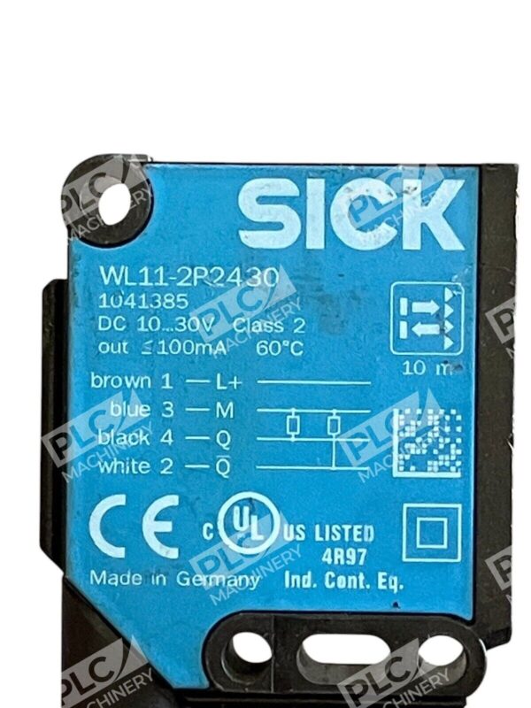 Sick 10-30VDC 1041385 Photoelectric Retro-Reflective Sensor WL11-2P2430 - Image 2