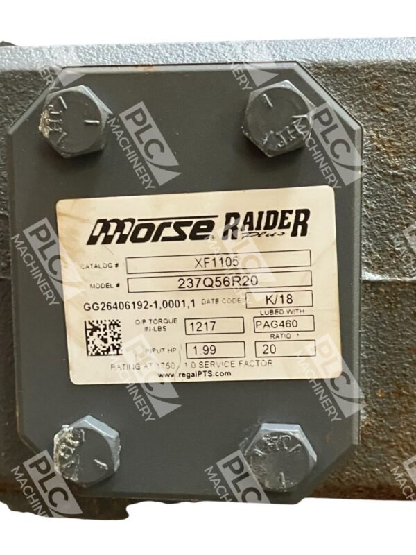 Morse Power Regal Rexnord XF1105 20:1 Raider Plus Reducer 237Q56R20 - Image 3