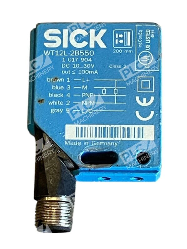 Sick 10-30VDC 100MA 1017904 Photoelectric Diffuse Sensor WT12L-2B550