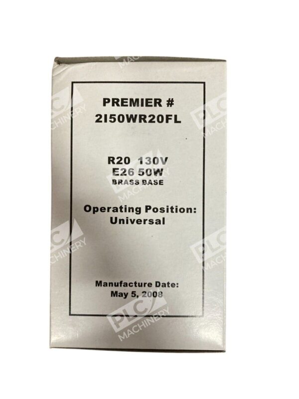 Premier 2I50WR20FL R20 130V E26 50W Brass Base Reflector Lamp 50R20FL - Image 2