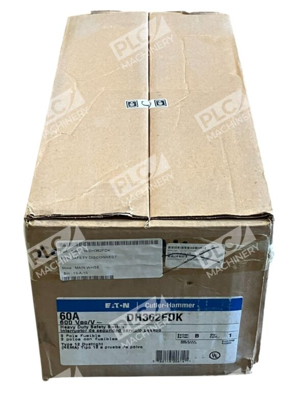 Eaton Cutler Hammer 60A 600VAC 3 Pole Heavy Duty Safety Switch DH362FDK - Image 2
