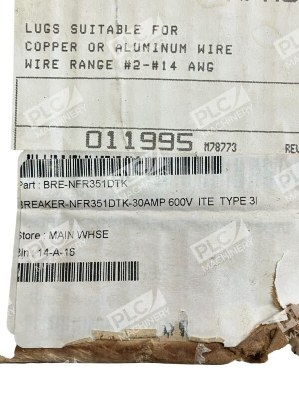 Siemens ITE 30A 600VAC 250VDC Type 3R Double Throw Enclosed Switch NFR351DTK - Image 4