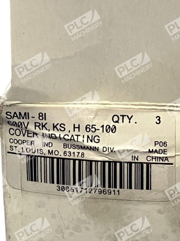 Bussmann Cooper 10.38X1.5X2.33" Fuse Cover Indicator SAMI-8I (Box of 3) - Image 3