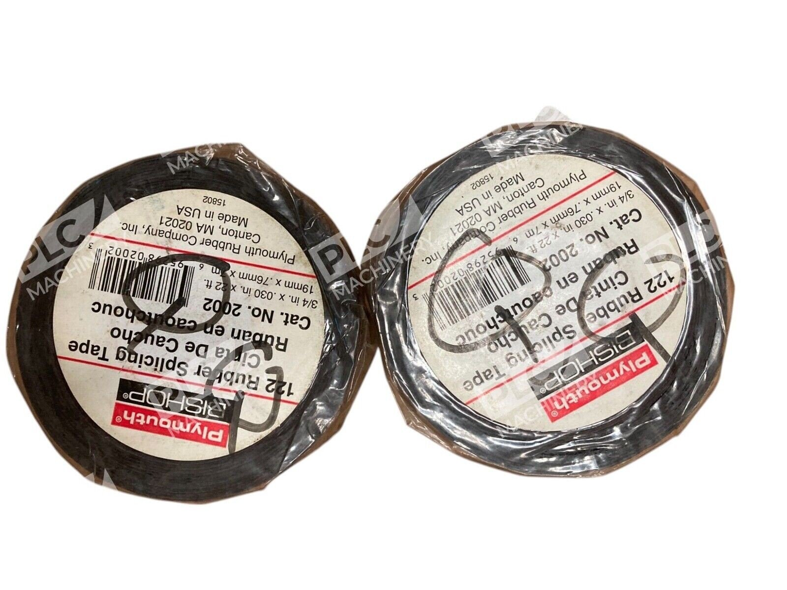 Plymouth Bishop .75"x.030"x22' 122 Rubber Splicing Tape 2002 (lot of 2)