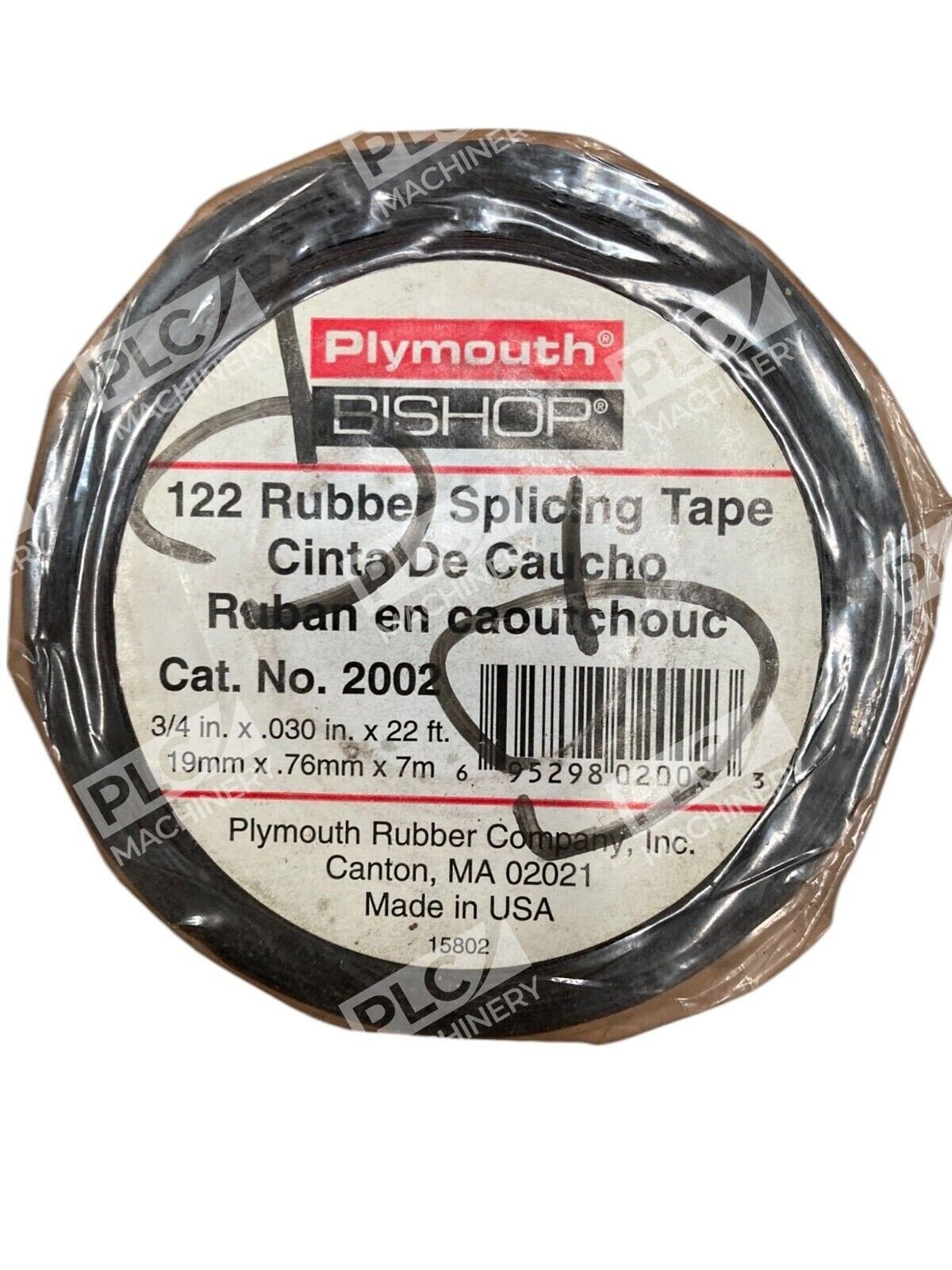 Plymouth Bishop .75"x.030"x22' 122 Rubber Splicing Tape 2002 (lot of 2) - Image 2