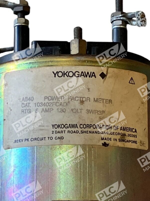 Yokogawa HTG 5A 120OLT 3WR3P AB40 Power Factor Meter 103402FCAD - Image 3