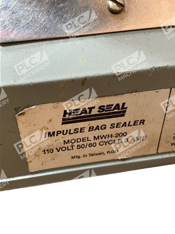 Heat Seal MWH-200 Impulse Bag Sealet 110V 50/60 Cycle 3A - Image 3