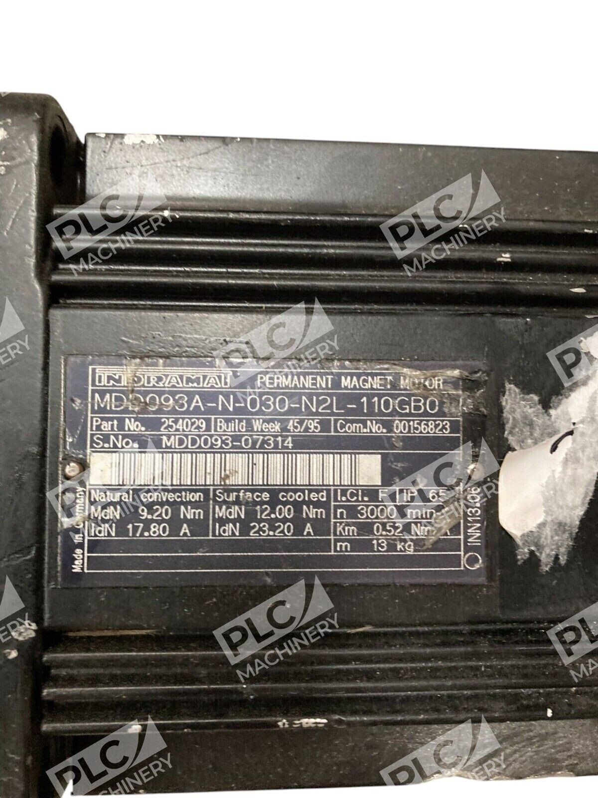 Indramat 254029 Permanent Magnet Motor MDD093A-N-030-N2L-110GB0 - Image 2
