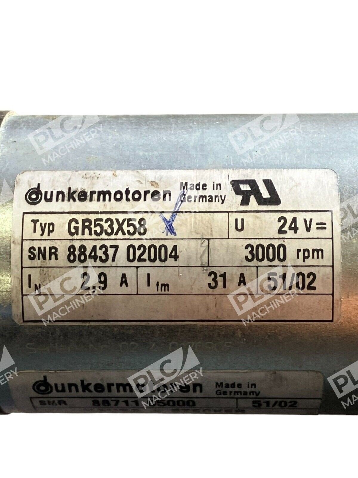 Dunkermotoren PLG52 88851-01620 88711 05000 Servo Motor GR53X58 - Image 2