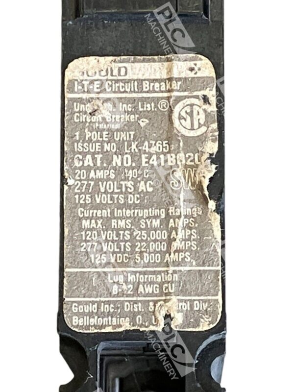 Gould I-T-E Circuit Breaker 20A E41B020 - Image 2