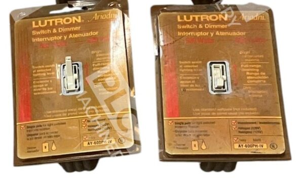 Lutron Ariadni Switch & Dimmer AY-600PH-IV (lot of 2)