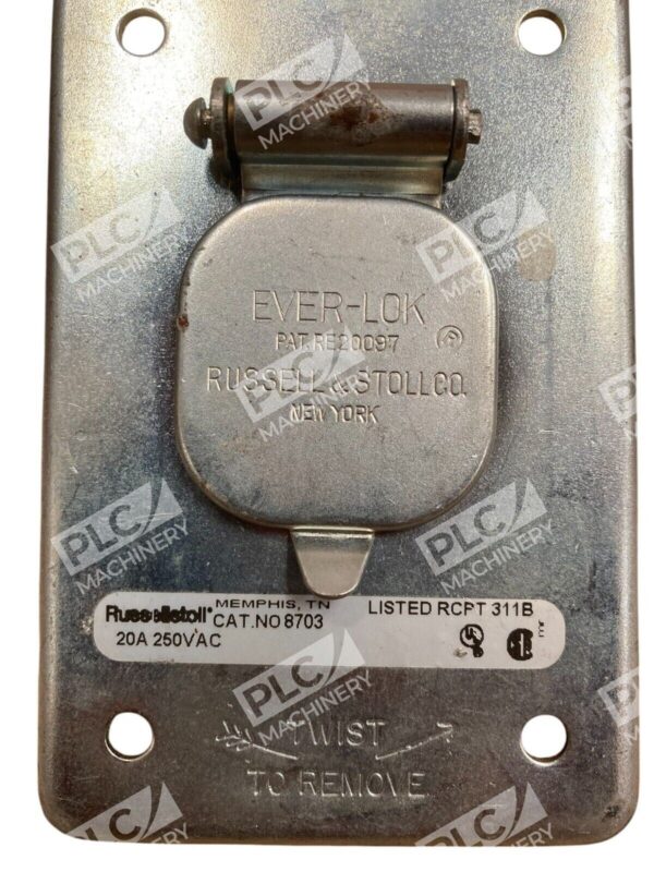Russellstoll 311B 20A 250VAC Ever-Lok Receptacle 8703 - Image 2