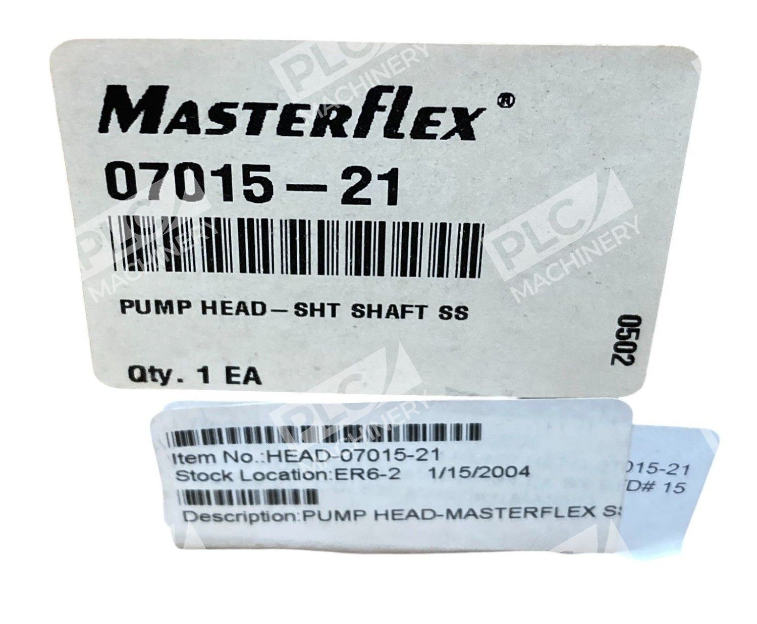 Masterflex Cole Parmer SHT Shaft SS Pump Head 07015-21 - Image 2
