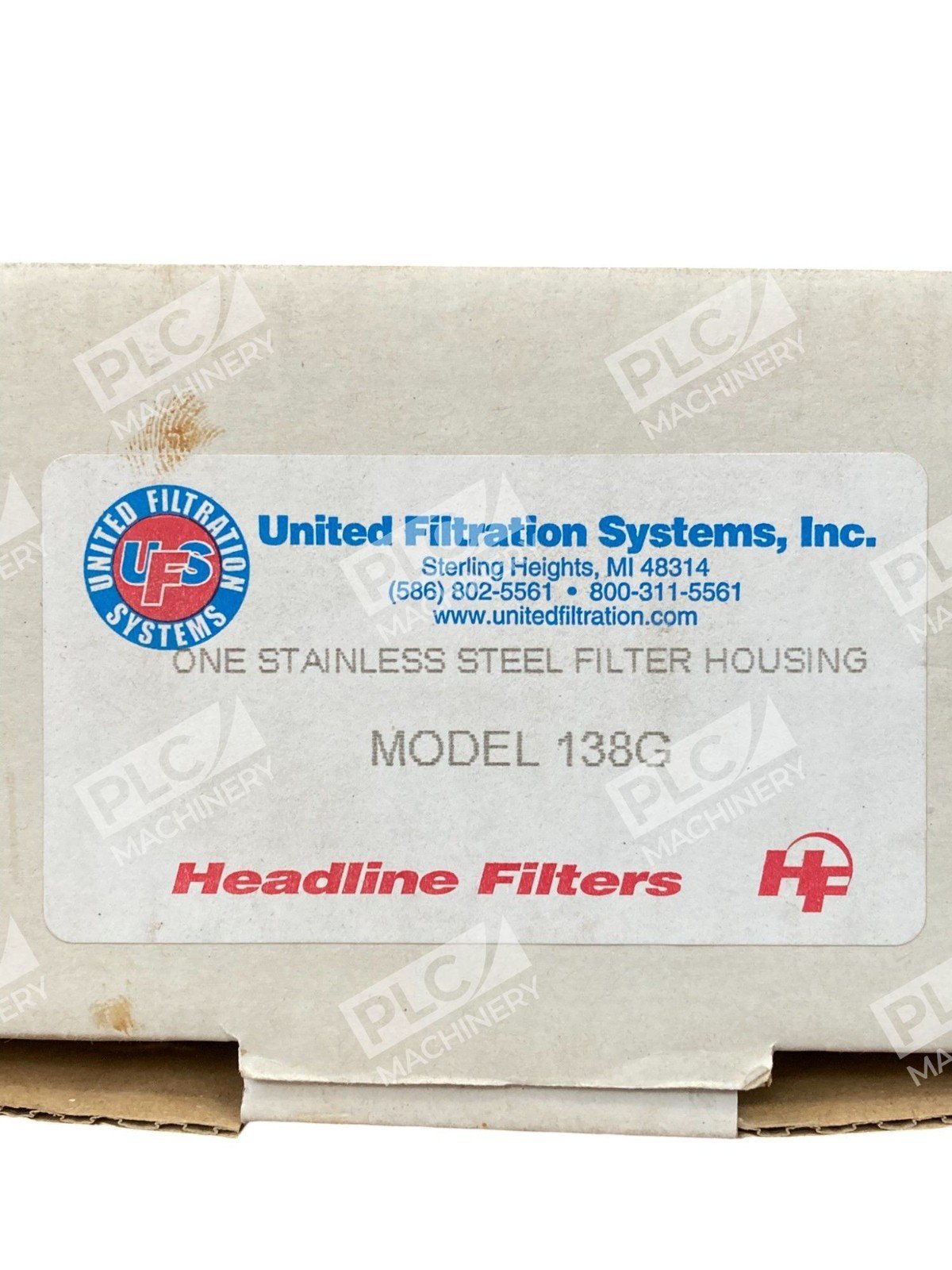 United Filtration Systems Headline Filter Filter Housing Model 138G - Image 2