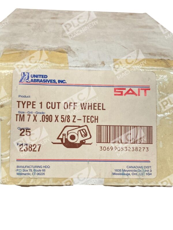 United Abrasives SAIT TM7x0.090x5/8Z-Tech Type 1 Cut Off Wheel 23827 (Box of 25) - Image 2