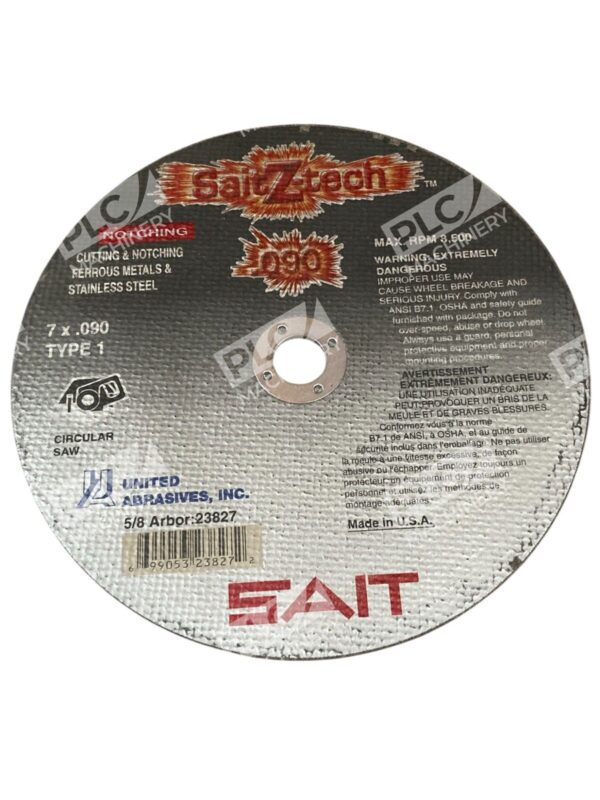 United Abrasives SAIT TM7x0.090x5/8Z-Tech Type 1 Cut Off Wheel 23827 (Box of 25) - Image 3