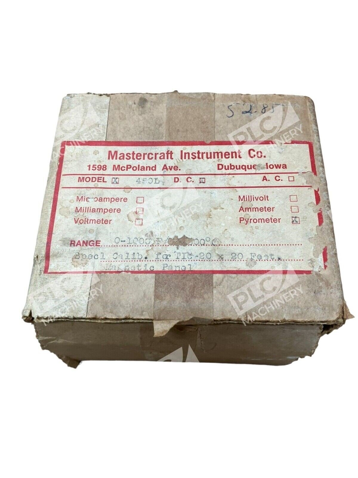 Mastercraft Instruments 450L Thermocouple 0-1000F Gauge