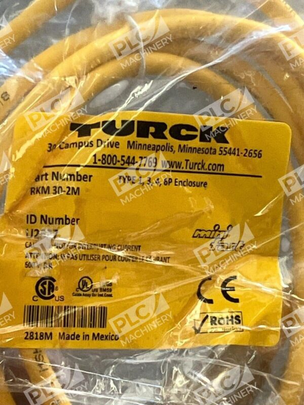 Turck 2818M Single Ended Cordset RKM 30-2M - Image 2