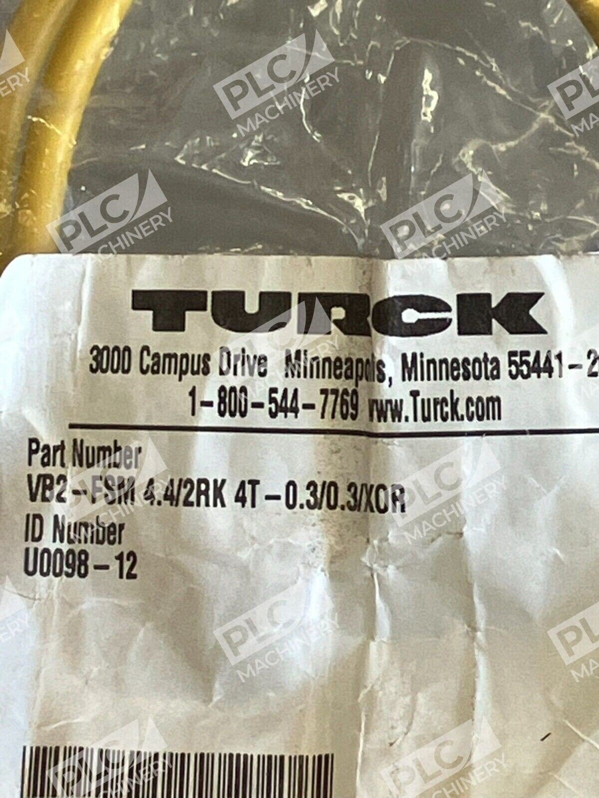Turck .3M 2-Branch Splitter Cordset VB2-FSM4.4/2RK4T-0.3/0.3/X0R - Image 2