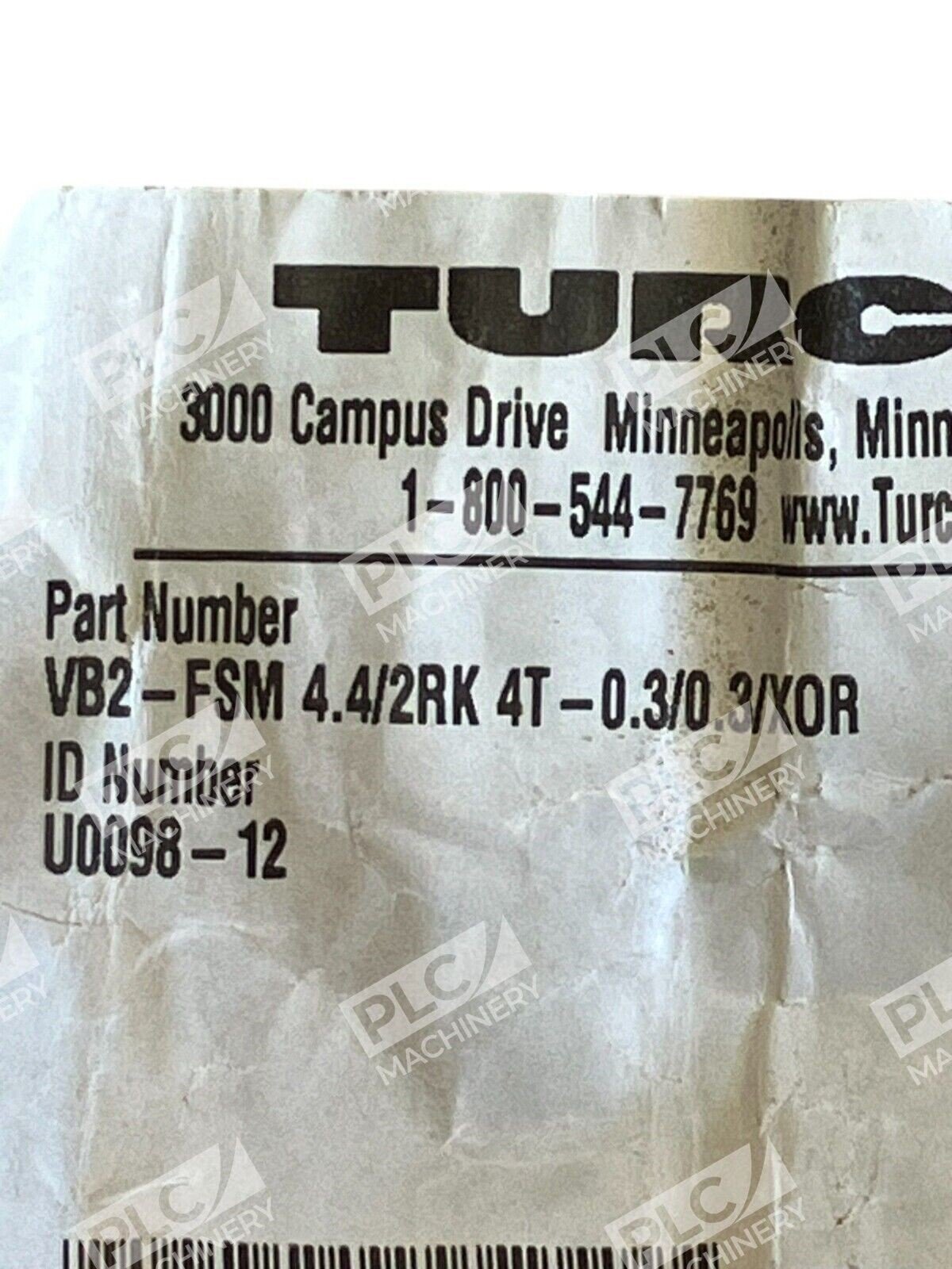 Turck .3M 2-Branch Splitter Cordset VB2-FSM4.4/2RK4T-0.3/0.3/X0R - Image 3