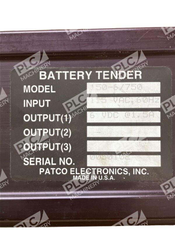 Patco 150-6/750 InteliTender Battery Tender Model 150 - Image 3