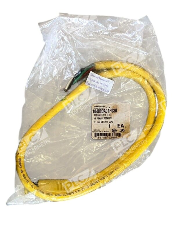 Brad Harrison Woodhead LP 4P Female Straight 3' 16/4 AWG PVC Cord 104000A01F030