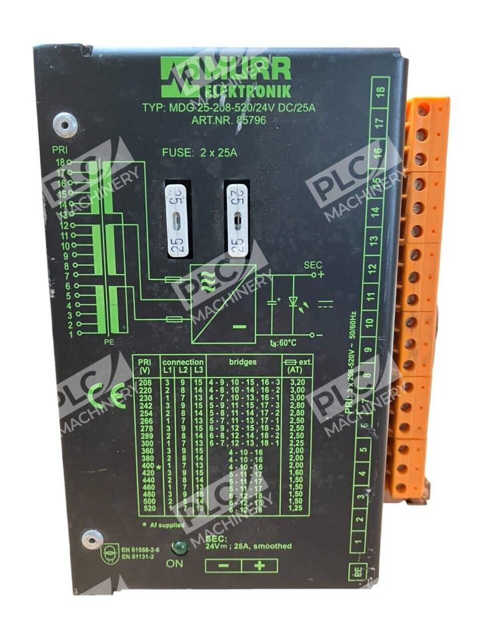 Murr Elektronik 85796 MDG 25-208-520/24V DC/25A Fuse 2 x 25A - Image 3