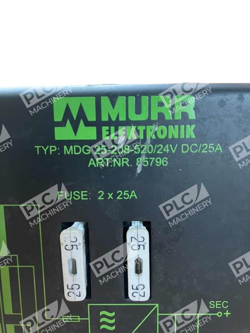 Murr Elektronik 85796 MDG 25-208-520/24V DC/25A Fuse 2 x 25A - Image 4