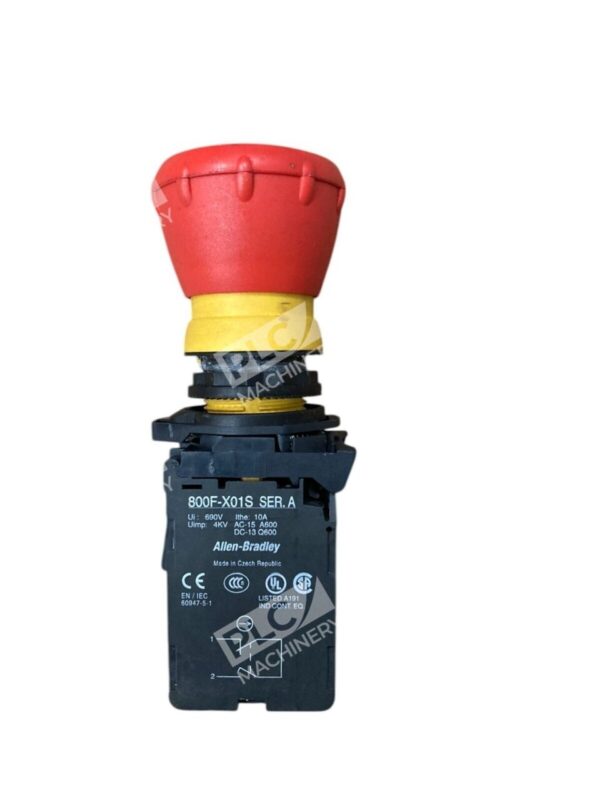 Allen Bradley 800F-X01S Emergency Stop Push Button 22.5mm Machinery Safety