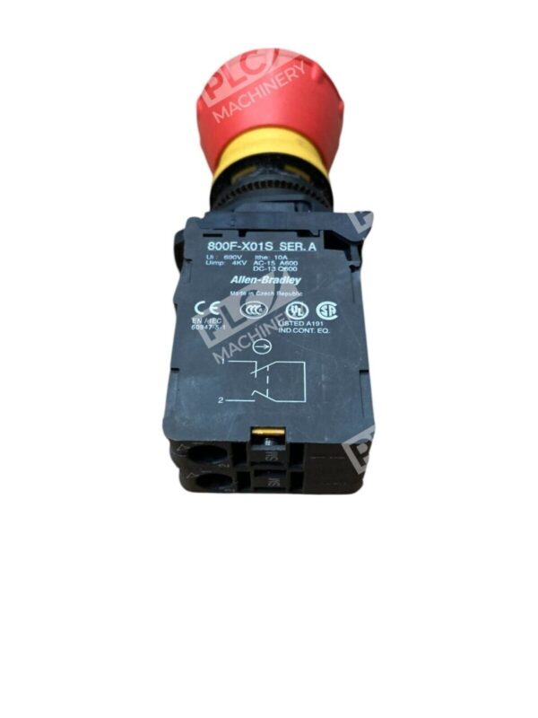 Allen Bradley 800F-X01S Emergency Stop Push Button 22.5mm Machinery Safety - Image 2