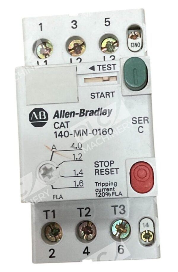 Allen Bradley AB 1.0-1.6A Motor Starter Circuit Breaker Contactor 140-MN-0160 /C