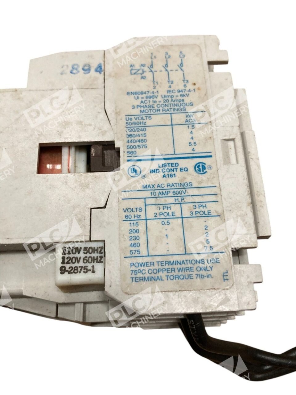 Cutler Hammer Eaton 20A 690V 3 Phase Continuous Motor Ratings CE15CNS3 - Image 4