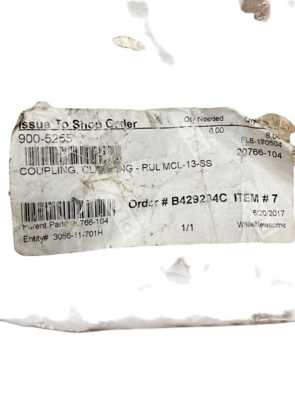 Ruland Manufacturing 13mm Nomar One Piece Shaft Collar MCL-13-SS (bag of 8) - Image 3
