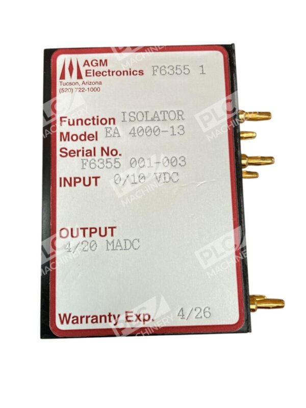 AGM Electronics 0/10VDC 4/20MADC F6355 1 Isolator EA 4000-13 - Image 2