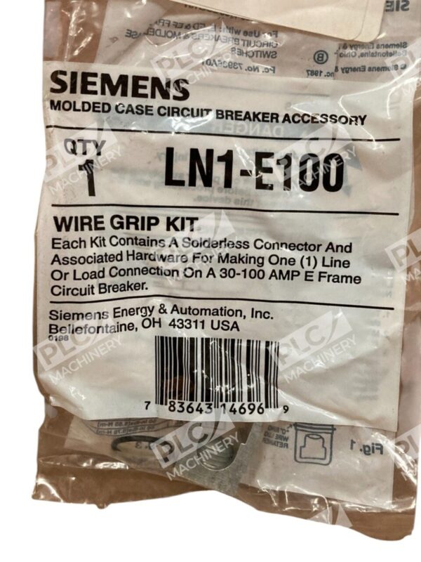 Siemens Molded Case Circuit Breaker Accessory Wire Grip Kit LN1-E100 - Image 2